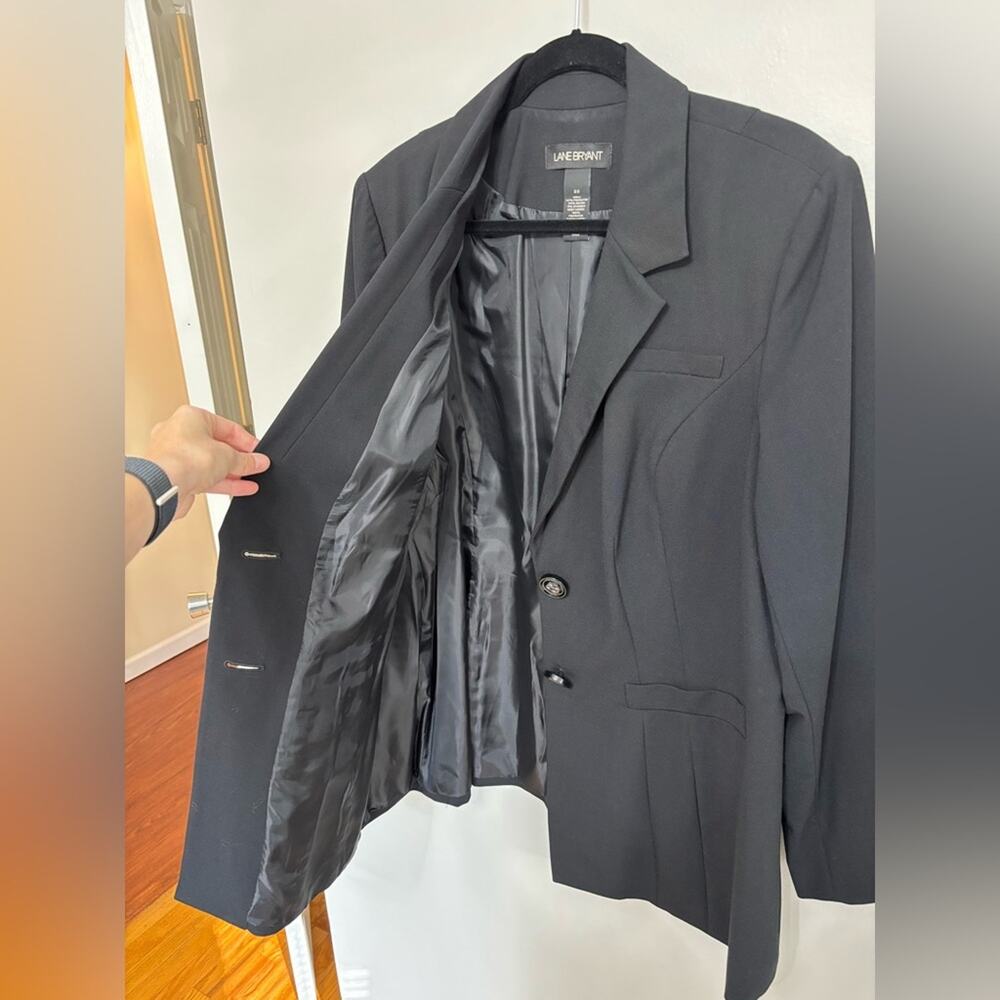 Lane Bryant Single Breasted Blazer in Black - Size 22 - Picture 4 of 7